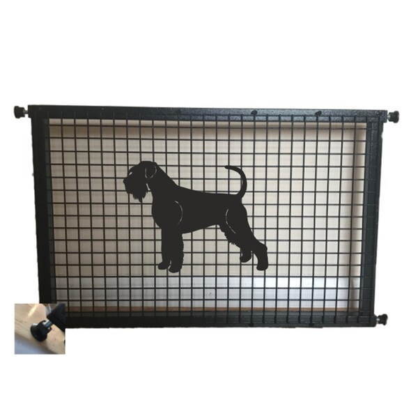 Giant Schnauzer Puppy Guard -  Pet Safety Gate Dog Barrier Home Doorway Stair Guard