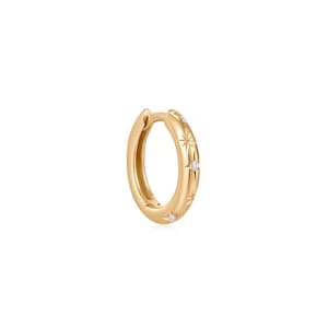 Aros de oro macizo de 10 k, aros de diamantes, aros de oro macizo, pendientes celestiales, aros de estrella, aros de diamantes auténticos, estrellado