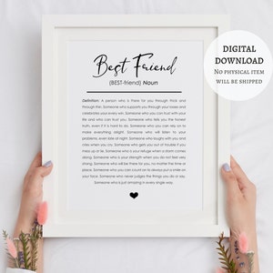 Printable Best Friend Poem Print - Gift for Best Friend - 8x10" (DIGITAL DOWNLOAD)