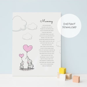 New Mummy Print - Pregnancy Gift - Mum-to-be Gift - Mummy to Be Gift - 8 x 10&quot; - Mummy & Mommy Included (DIGITAL FILE)