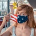 Made In USA! Comfortable Protective Face Mask/ USA Flag Mask / Washable & Reusable / One Size Fits Most / FREE Ship from Los Angeles 