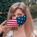 Made In USA! Comfortable Protective Face Mask/ US Flag Mask / Washable & Reusable / One Size Fits Most / FREE Ship from Los Angeles 