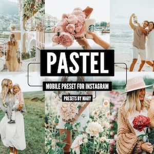 Mobile Lightroom Preset PASTEL Preset Camera Filter Blogger Lifestyle Instagram Soft Light and Airy Film