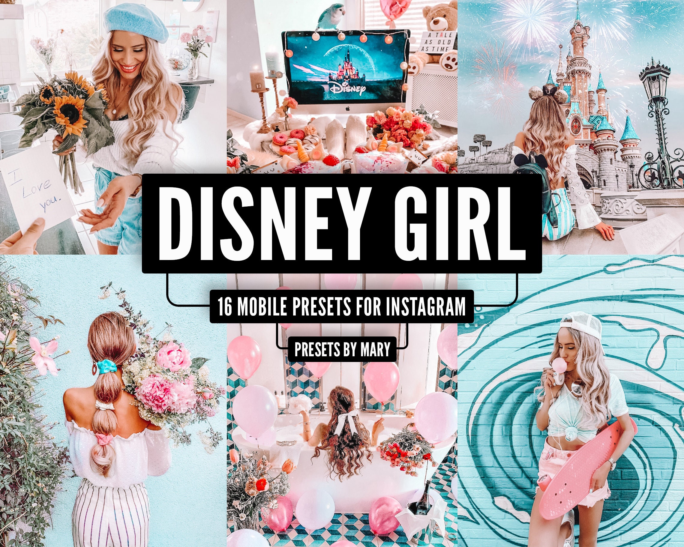 16 Mobile Lightroom Presets DISNEY GIRL Travel Blogger | Etsy