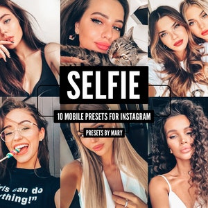 10 MOBILE Lightroom Presets SELFIE, Porträt-Presets, Lebensstil, Hell, Instagram-Presets, Blogger-Presets, Handy-Filter, Fotobearbeitung