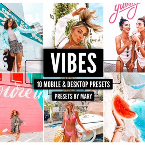 10 Summer Mobile Lightroom Presets Instagram Influencer  Blogger Lifestyle Beach Preset Bright iPhone photo filters