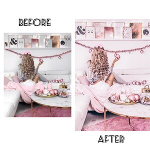 5 Mobile Lightroom Presets - Pink presets, Blogger presets, Instagram presets, Lightroom Mobile Presets, Photo filter, PINK BLOOM Filters image 3