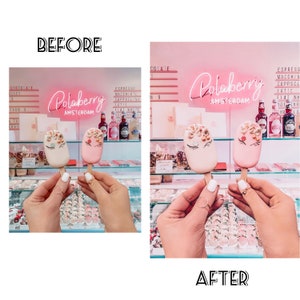 5 Mobile Lightroom Presets - Pink presets, Blogger presets, Instagram presets, Lightroom Mobile Presets, Photo filter, PINK BLOOM Filters image 4