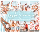 6 Mobile Lightroom Presets / Fresh Summer Bright & Airy presets Natural Clean photo editing Travel Beach filters for instagram