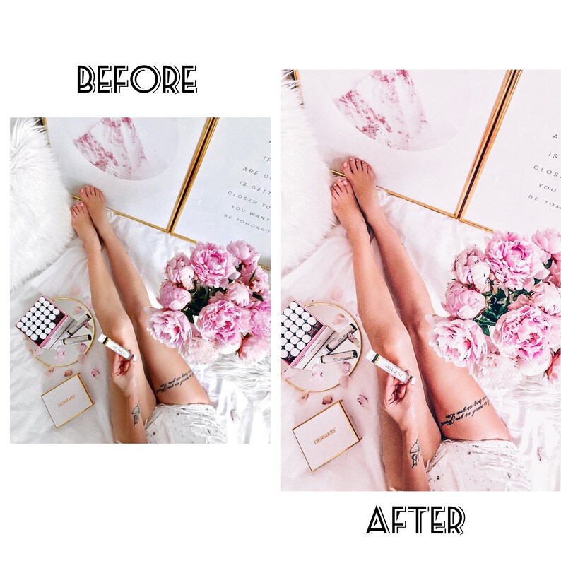 5 Mobile Lightroom Presets - Pink presets, Blogger presets, Instagram presets, Lightroom Mobile Presets, Photo filter, PINK BLOOM Filters image 9