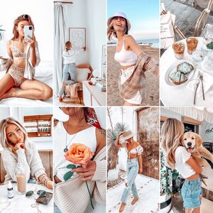 45 Mobile Lightroom Presets LIGHT & CLEAN Lifestyle Blogger Instagram Lightroom mobile presets Bright White Color image 3