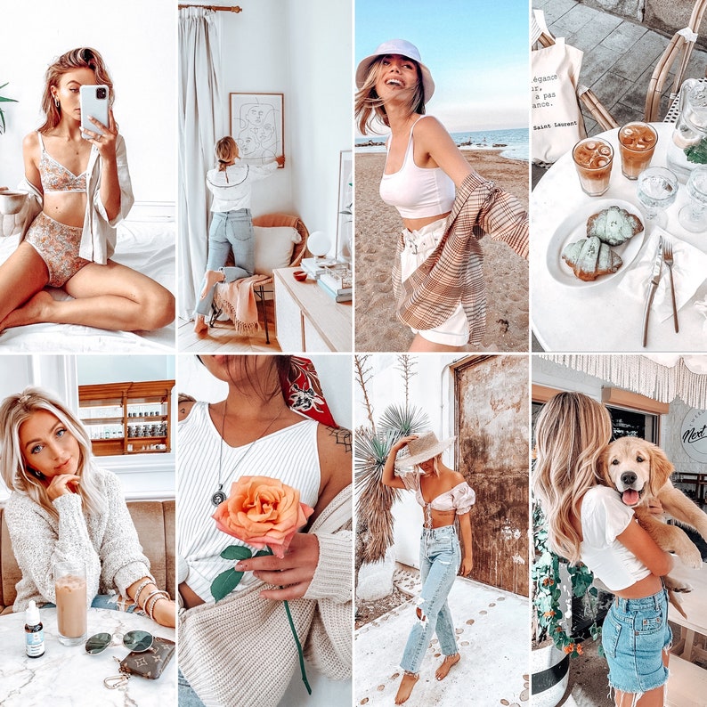 45 Mobile Lightroom Presets LIGHT & CLEAN Lifestyle Blogger Instagram Lightroom mobile presets Bright White Color image 3