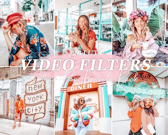 20 LUTs Pack CLEAN POP / Bright and Airy Filters, Instagram Blogger Active Video Filters for mobile, VN Filter, for Video and Photo Preset