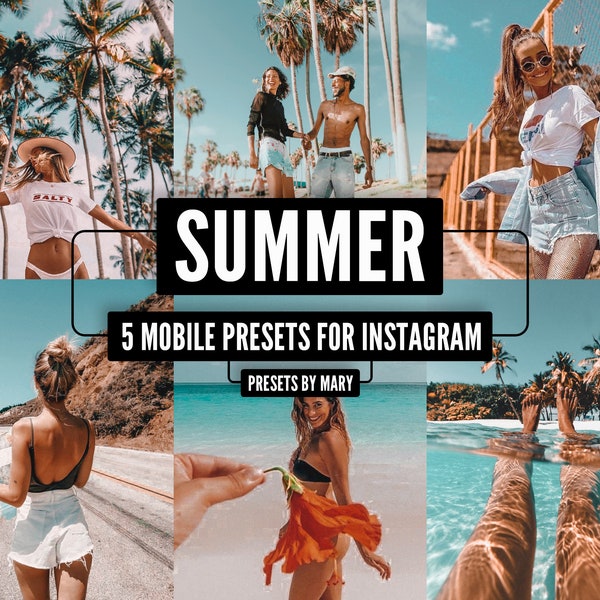 5 Mobile Lightroom Presets - Photo presets, Blogger presets, Travel Presets, Instagram presets, Lightroom Mobile Presets, Photo filter