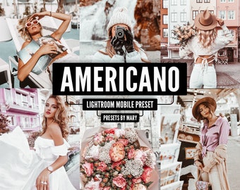 Mobile Lightroom Preset AMERICANO Desktop presets, Instagram Blogger, Photo Filter, Lifestyle Travel lightroom Mobile presets