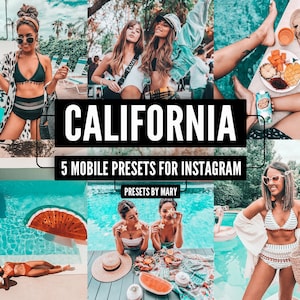 5 Mobile Lightroom Presets - Blogger presets, Instagram presets, Bright Summer Preset, Lightroom Mobile Filter