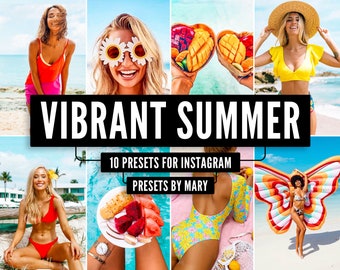 10 préréglages dynamiques de Lightroom mobile, été vibrant, retouche photo naturelle, filtres photo Instagram esthétiques, préréglages colorés pour la plage