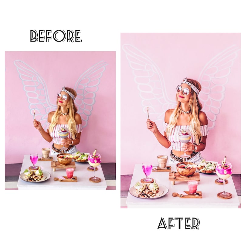 5 Mobile Lightroom Presets - Pink presets, Blogger presets, Instagram presets, Lightroom Mobile Presets, Photo filter, PINK BLOOM Filters image 2