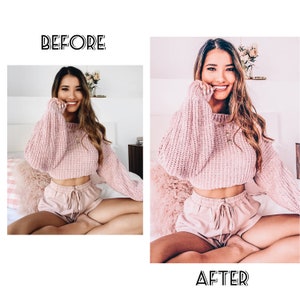 5 Mobile Lightroom Presets - Pink presets, Blogger presets, Instagram presets, Lightroom Mobile Presets, Photo filter, PINK BLOOM Filters image 8