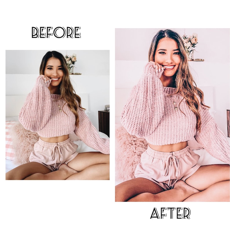 5 Mobile Lightroom Presets - Pink presets, Blogger presets, Instagram presets, Lightroom Mobile Presets, Photo filter, PINK BLOOM Filters image 8