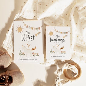 U-Heft Impfpass Hülle Set "Boho Doodle Einhorn"