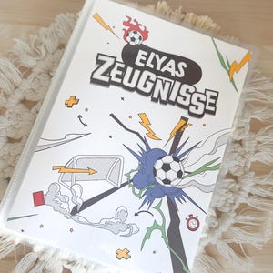 Zeugnissmappe "Fußball" Zeugnis Mappe Dokumentenmappe Sport