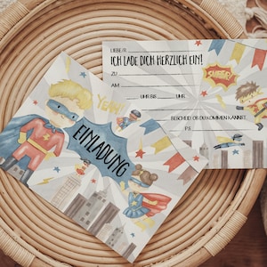 Einladungskarten Kindergeburtstag Einladung "Superhelden"