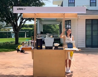 Personalized Mobile Display Cart with Roof: Branding Event Vendor Booth