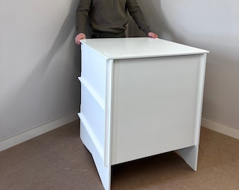 Custom Birch Plywood Countertop: Portable Exhibition Display with Shelf