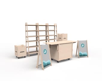 Complete Portable Coffee Shop Set – NO shelfs included