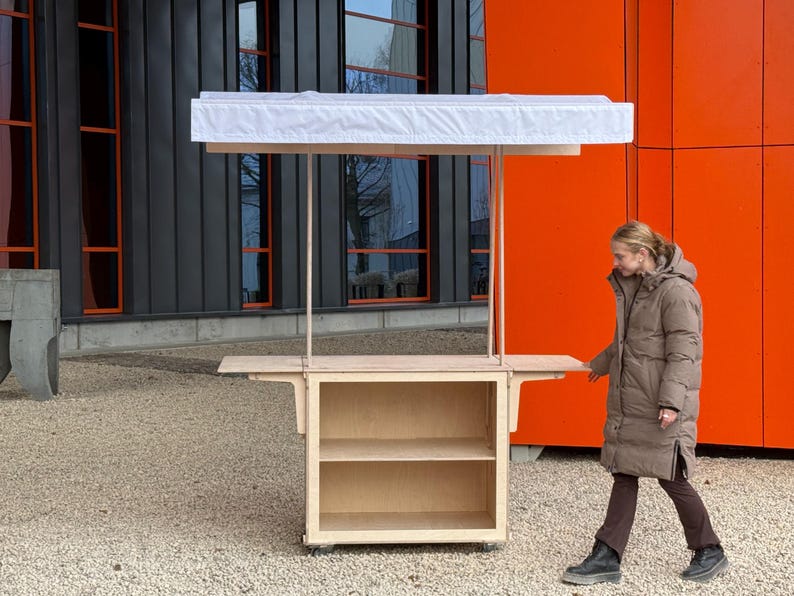 Mobile Rodi Cart Personalized Mobile Display Cart With Roof: Branding Event Vendor Booth ...