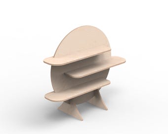 Portable Birch Plywood Display Stand: Collapsible Market Shelves