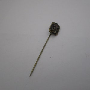 Antique Victorian Ruby Stickpin 10kt Gold Hallmark Wedding lapel pin Birthday for him