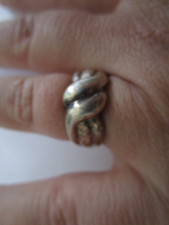 Vtg Modern Style Sterling Silver Ring