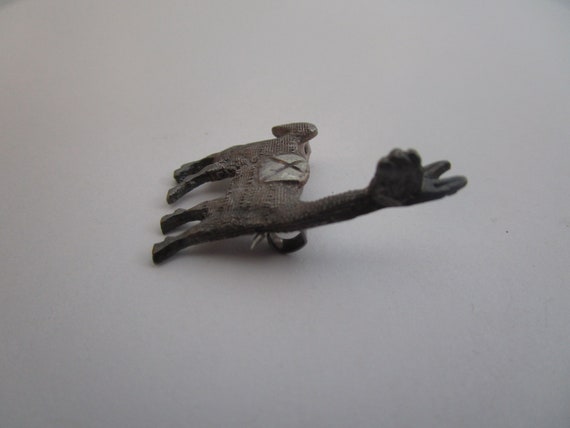 Vtg Sterling Silver Figural Llama Brooch Artist S… - image 2