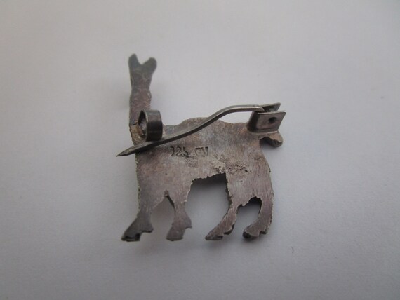 Vtg Sterling Silver Figural Llama Brooch Artist S… - image 3