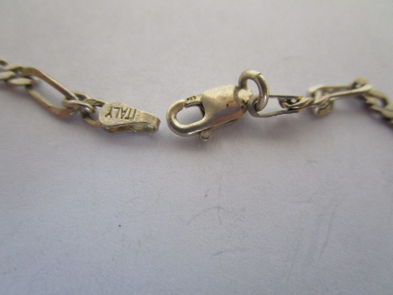Italian 20 inch Sterling Silver Figaro Link Chain Necklace