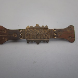 19th C Antique Victorian Gold Filled Fancy Engraved Bar Pin Brooch