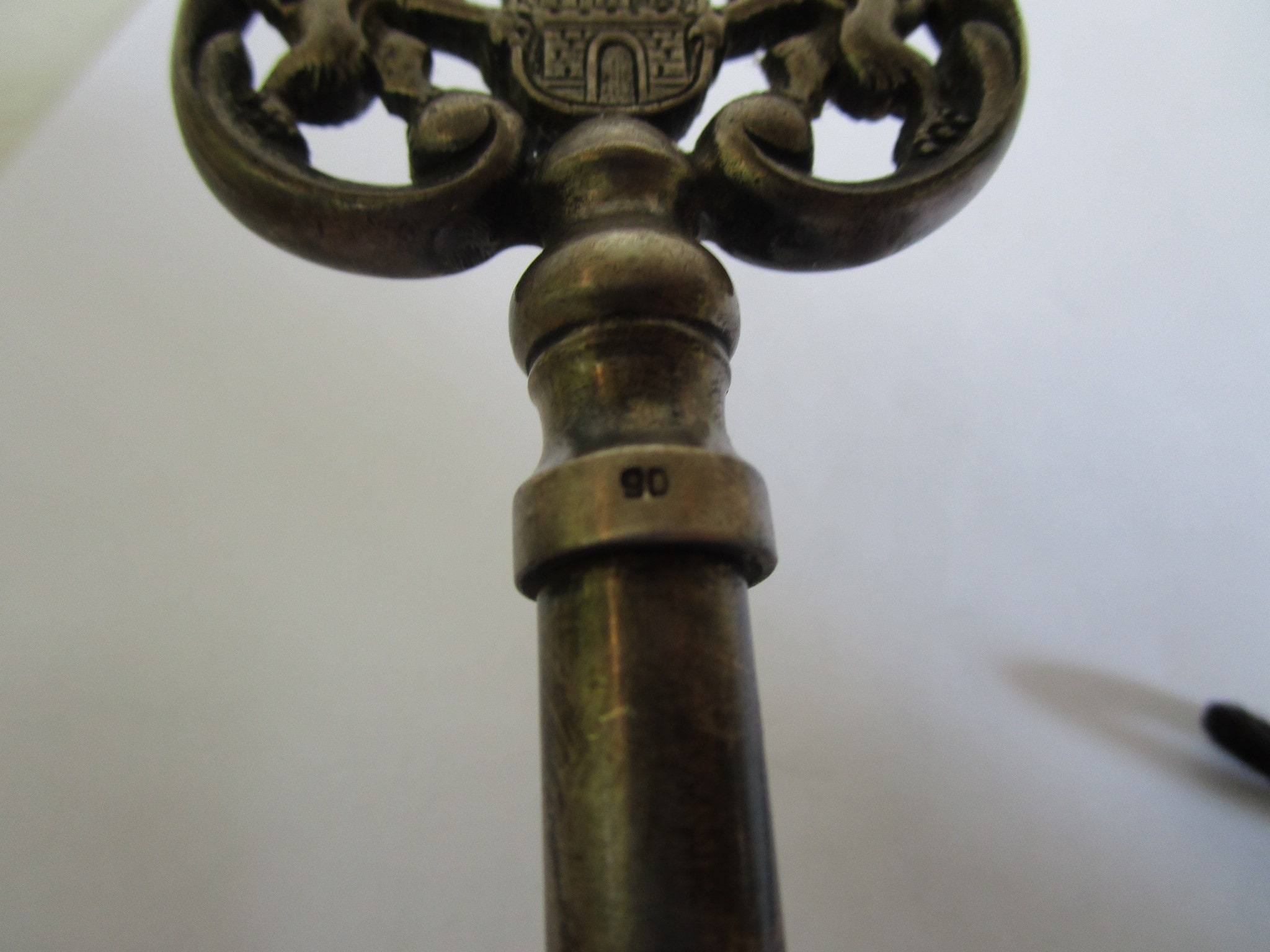 Antique 900 Silver Figural Key Family Crest Cork Screw Etsy