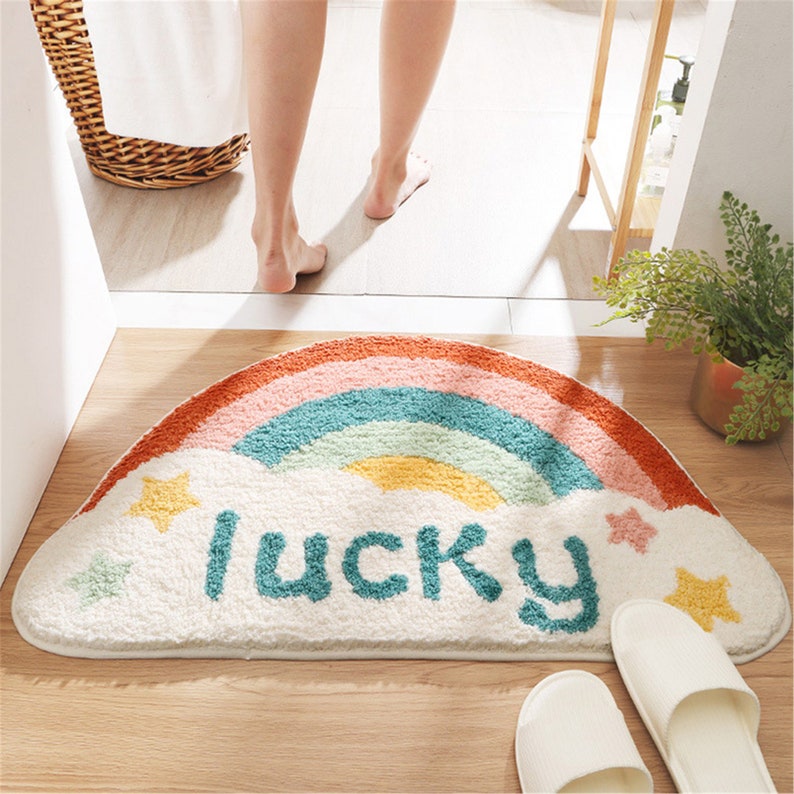Sunshine Bath Mat Shower Mat Rug Colorful Cute Animal Kids Etsy