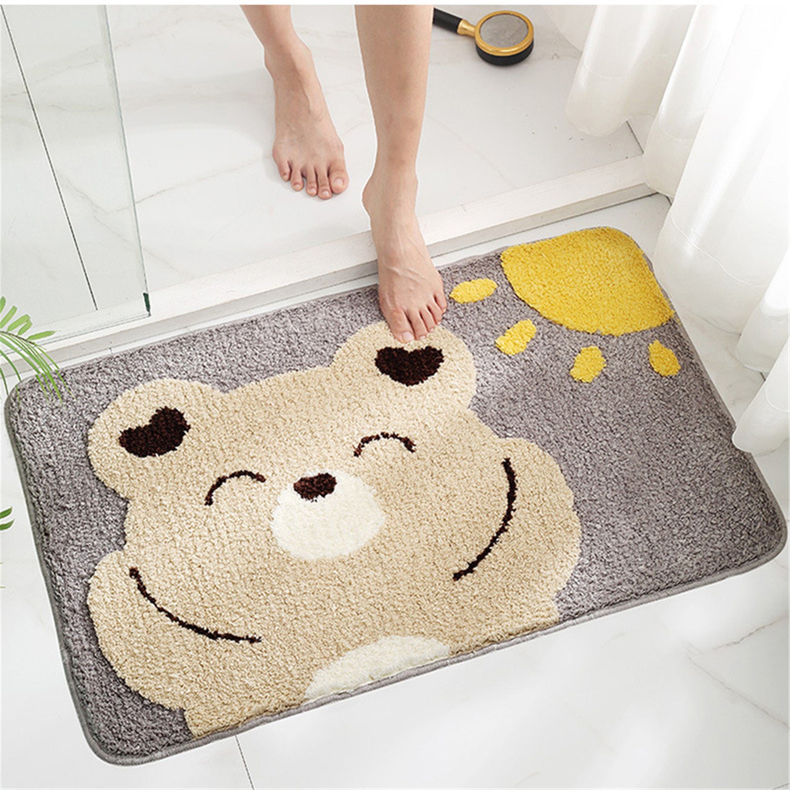 Dog Bath Mat Shower Mat Rug Colorful Cute Animal Kids Bath Rug Etsy