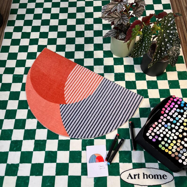 Semicircle Entrance Door Mat Indoor Outdoor Half Moon Rug Etsy