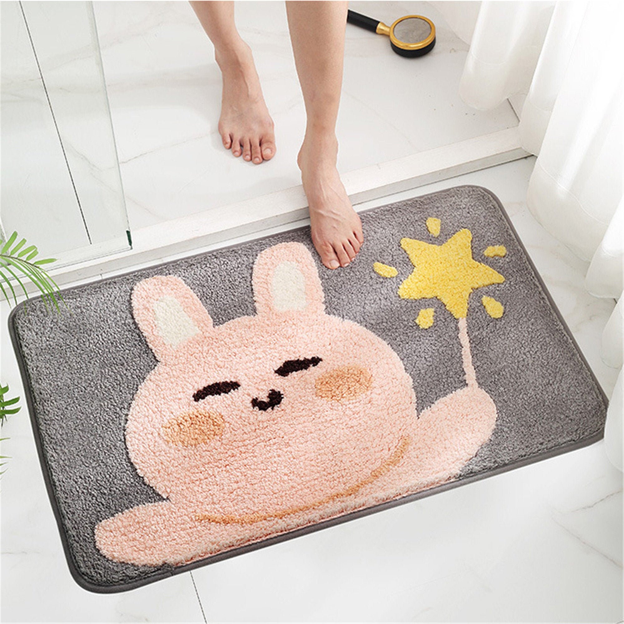 Dog Bath Mat Shower Mat Rug Colorful Cute Animal Kids Bath Rug Etsy