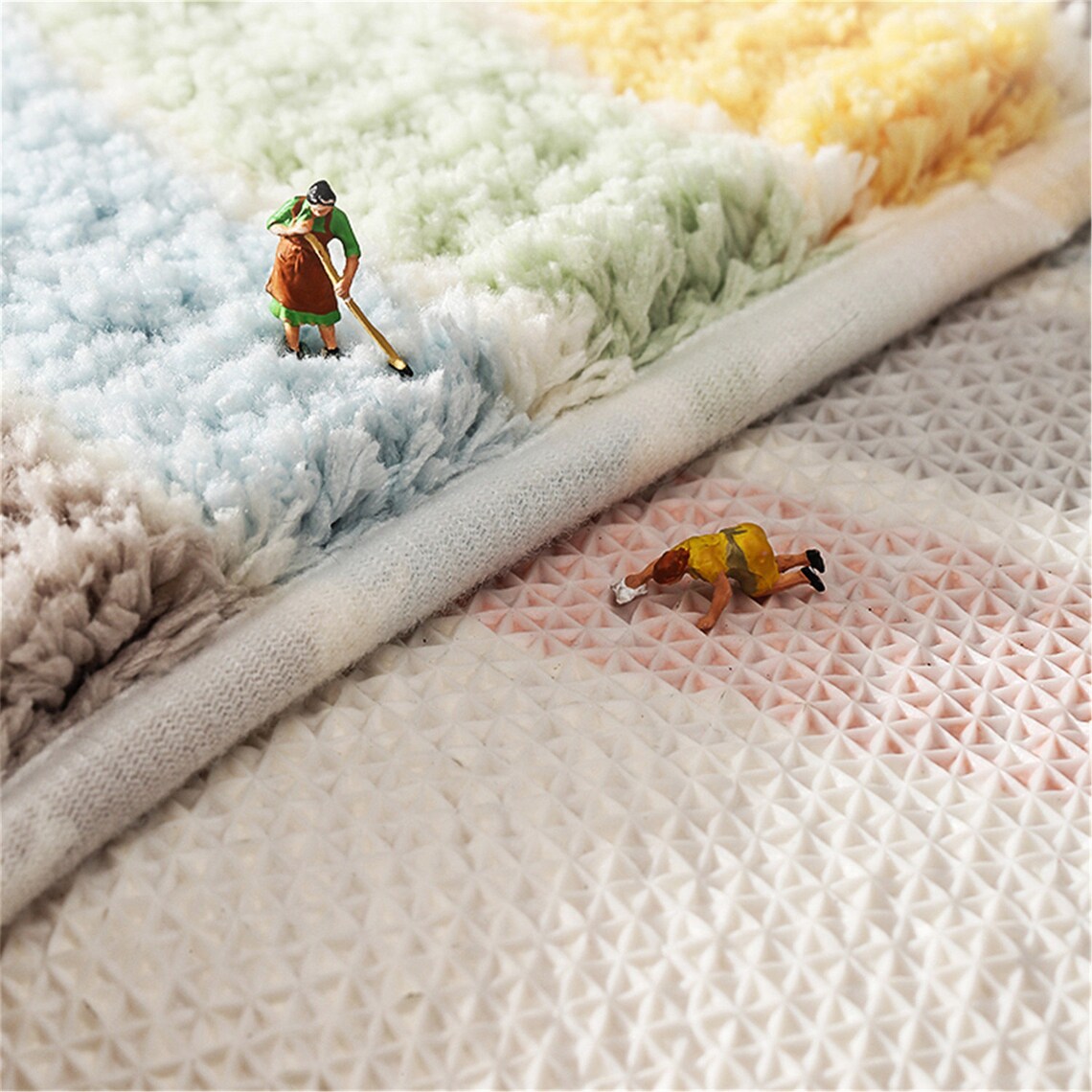 Rainbow Bath Mat Shower Mat Shower Rug Colorful Cute Animal Etsy