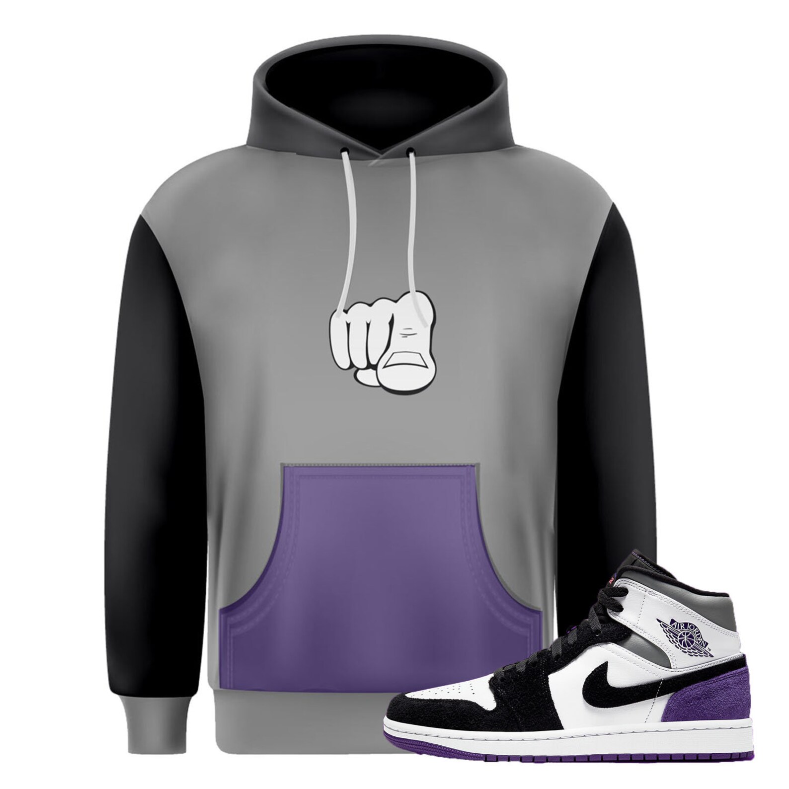 Hoodie 2 match your kicks Varsity PurpleAir Jordan 1 Etsy