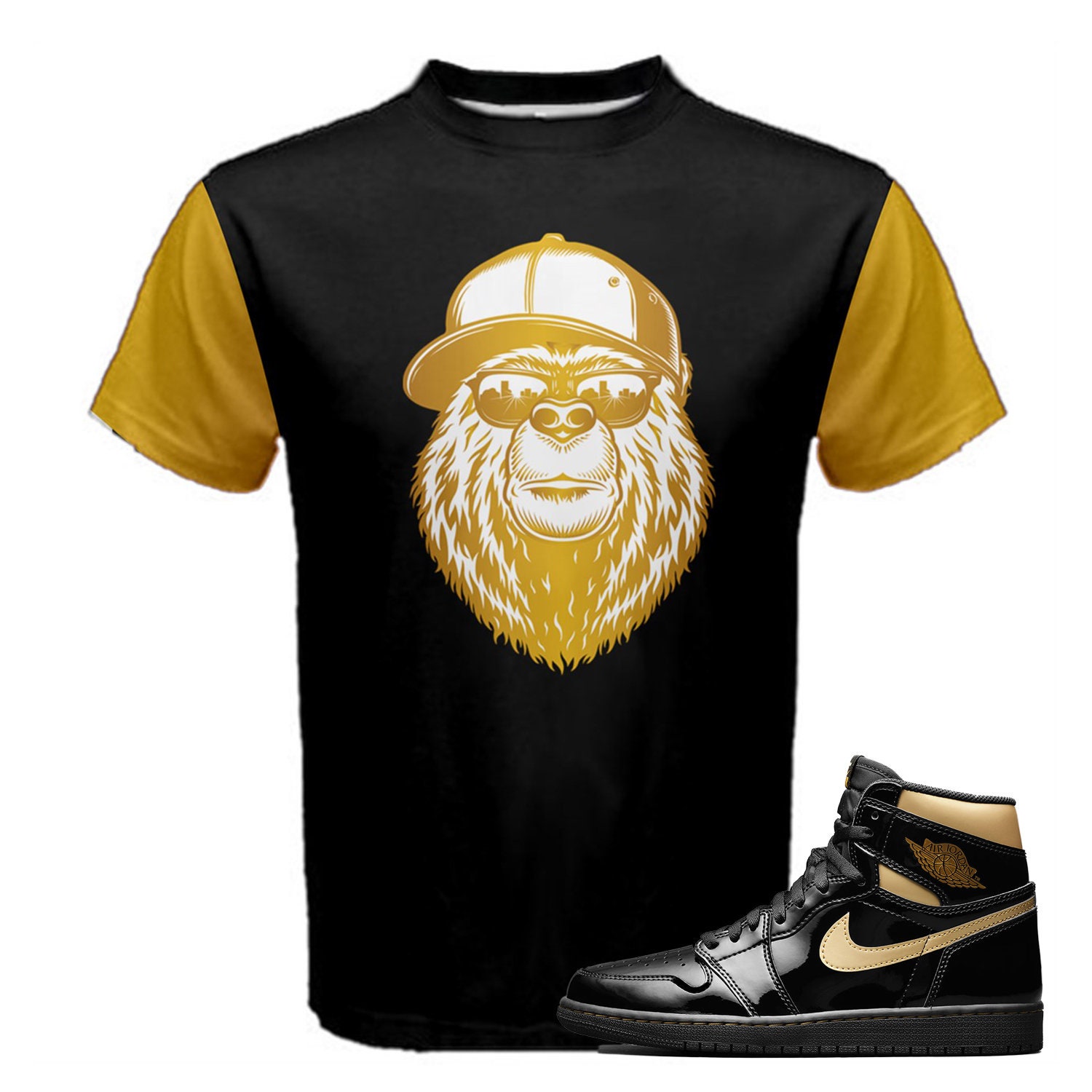 Tee Shirt 2 Match Your Kicks Black/gold 