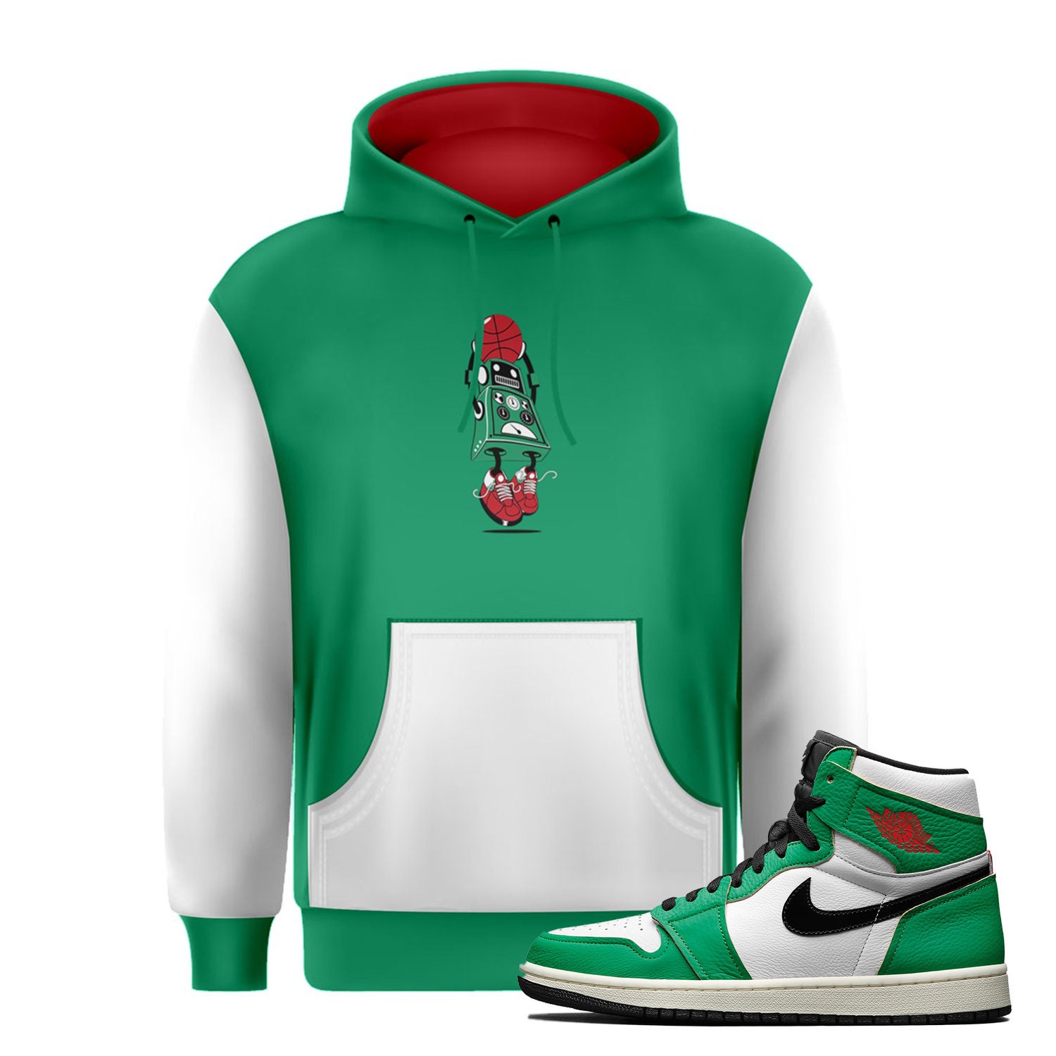 Hoodie 2 Match Your Kicks Lucky Green Air Jordan 1 Retro - Etsy