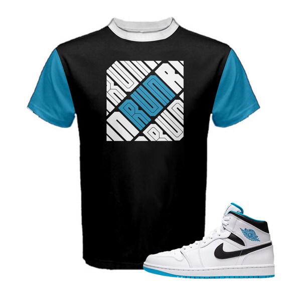 laser blue jordan 1 shirt