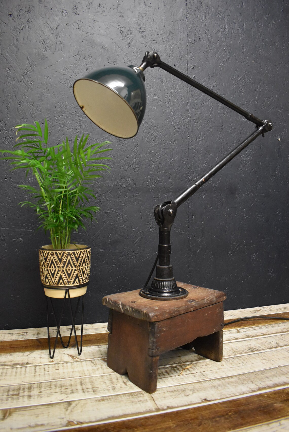 Vintage 'dugdills' Articulated Floor Desk Lamp Etsy UK