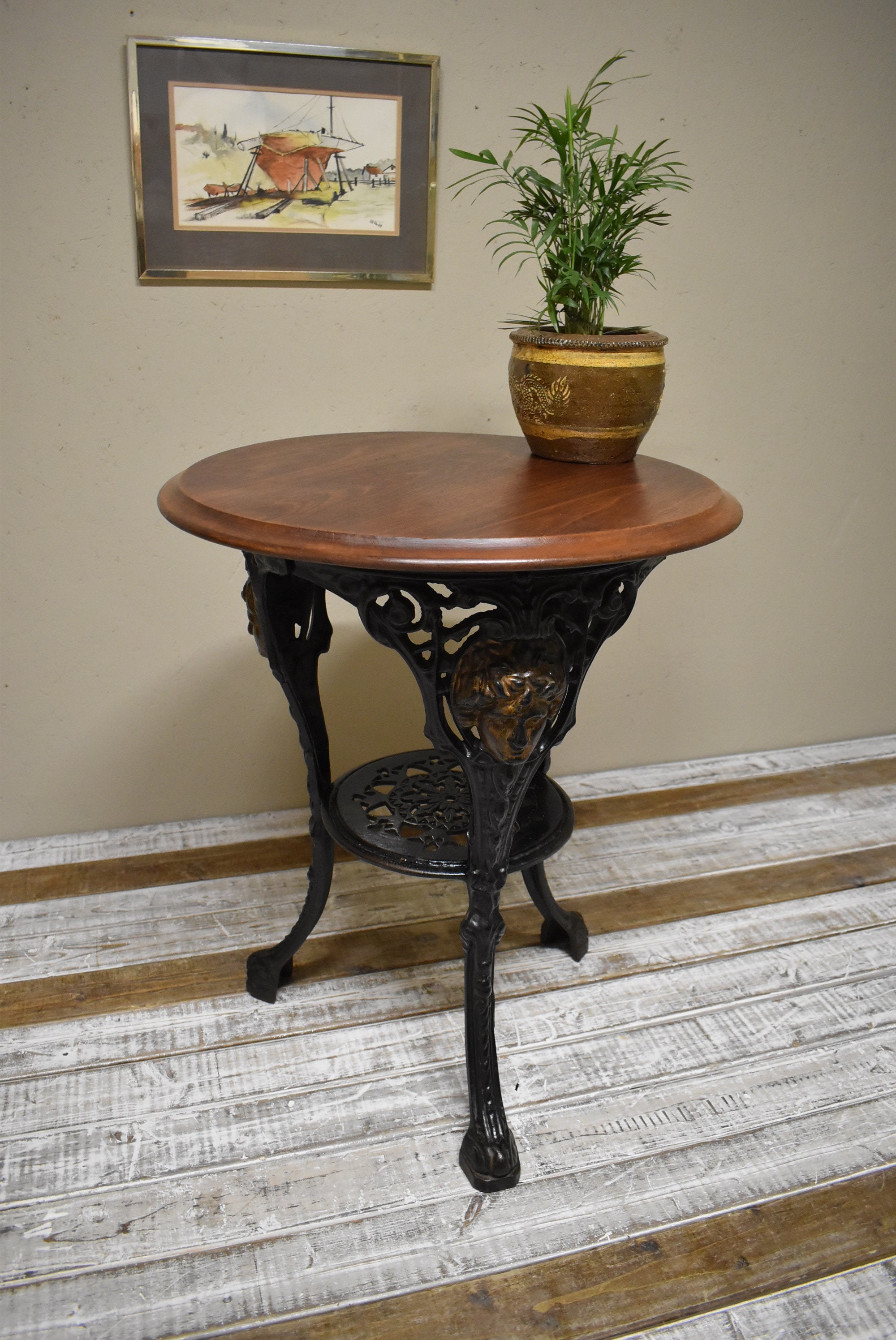 Antique Victorian Cast Iron Pub Tavern Table - Etsy